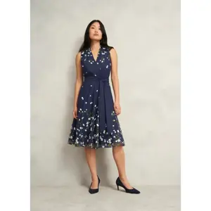 Hobbs London Aria Floral Embroidered Dress